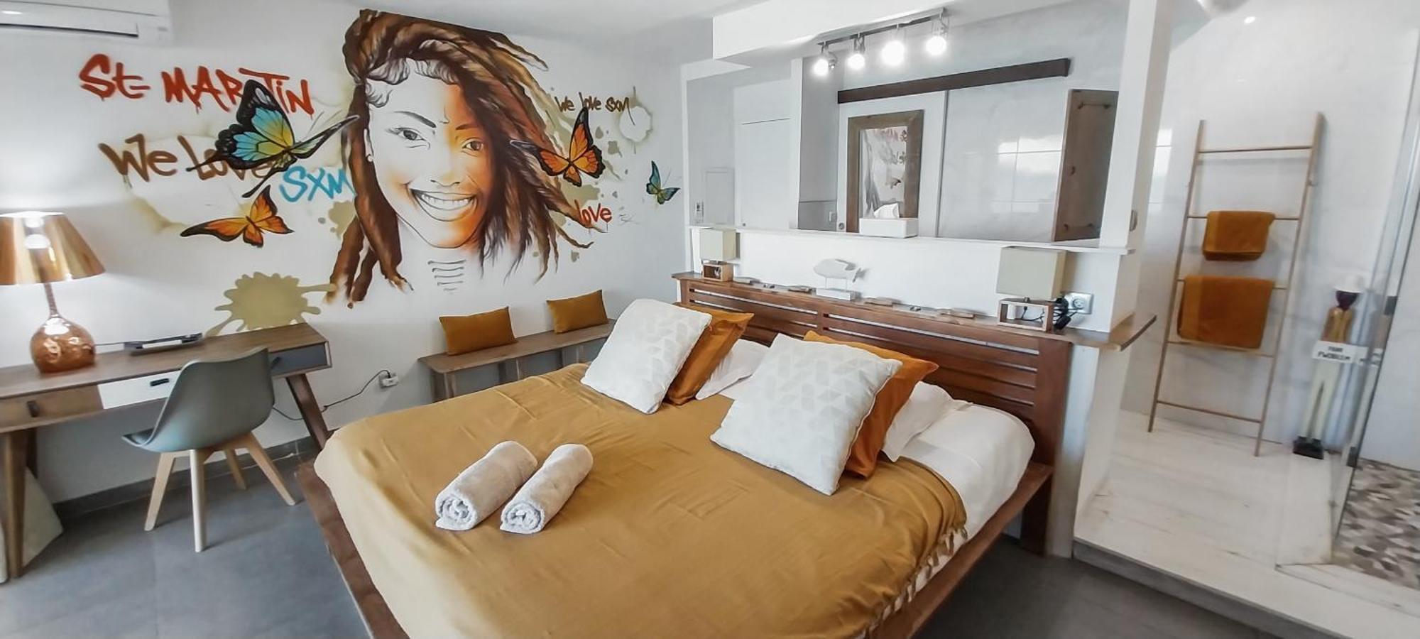 Official Page "Residence Bleu Marine" - Sea View Apartments & Studios - Saint-Martin French Side Grand-Case Chambre photo