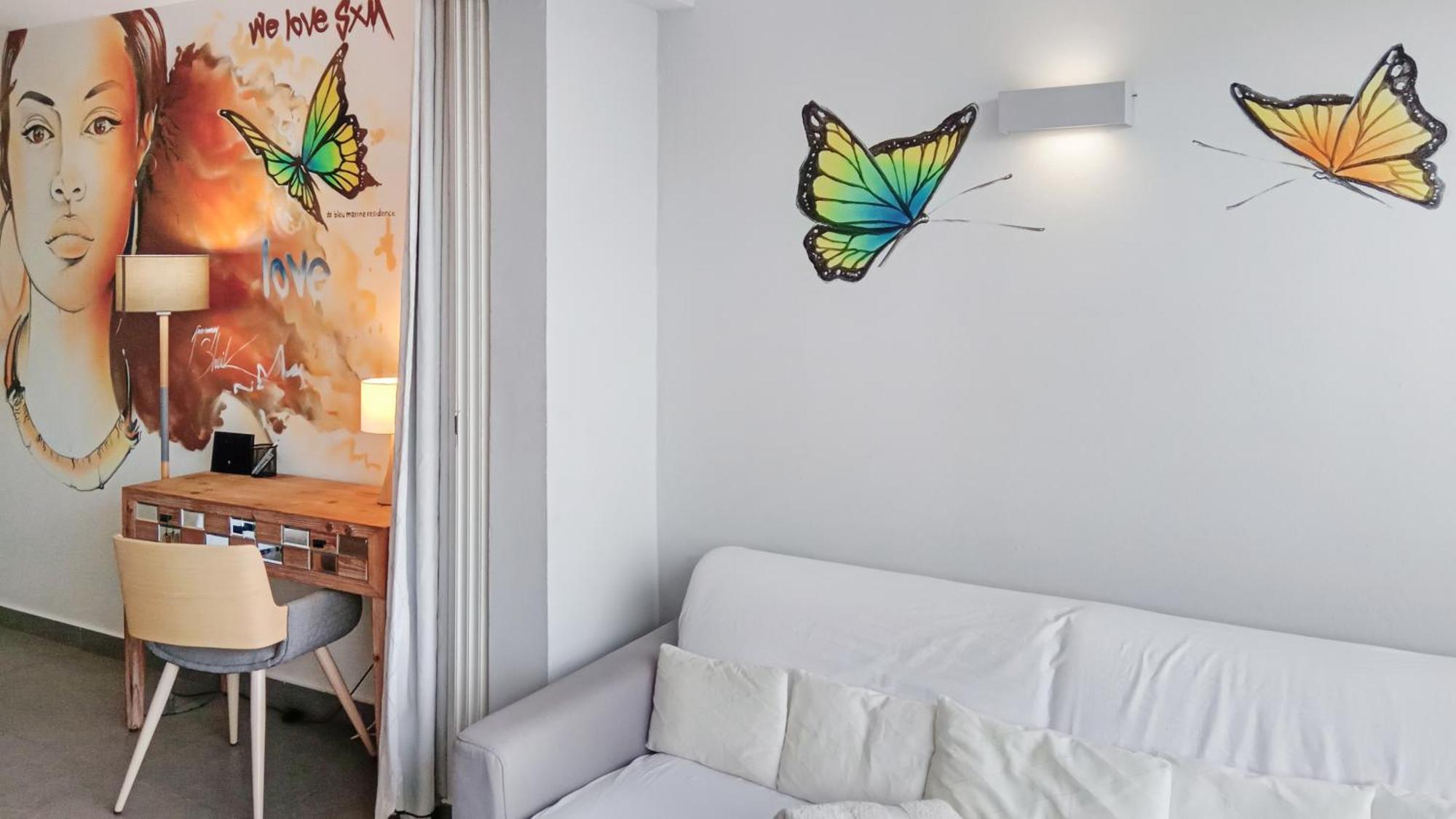 Official Page "Residence Bleu Marine" - Sea View Apartments & Studios - Saint-Martin French Side Grand-Case Chambre photo